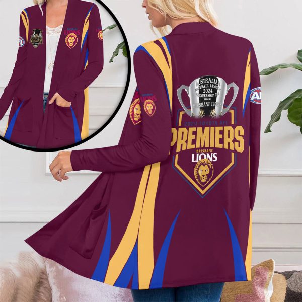 Brisbane Lions Women's Patch Pocket Cardigan - MAITM 8193