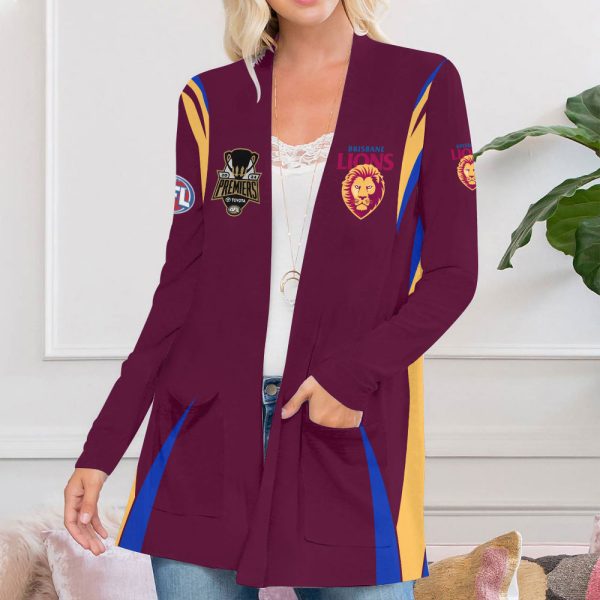 Brisbane Lions Women's Patch Pocket Cardigan - MAITM 8193