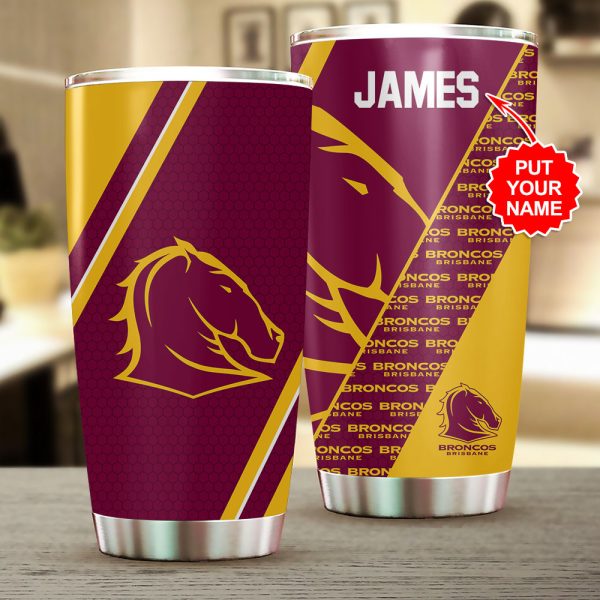 Personalized Brisbane Broncos Tumbler Cup - VANDH 3478