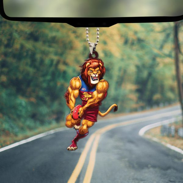 Brisbane Lions Custom Shape 2-sided Acrylic Car Ornament - HOATT 6364