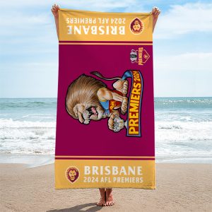 Brisbane Lions Rectangle Beach Towel - TANTN 8496