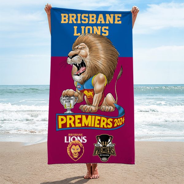 Brisbane Lions Rectangle Beach Towel - TANTN 8503