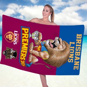 Brisbane Lions Rectangle Beach Towel - TANTN 8503