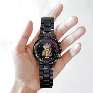 Personalized Brisbane Lions Black Stainless Steel Watch - TANTN 8474