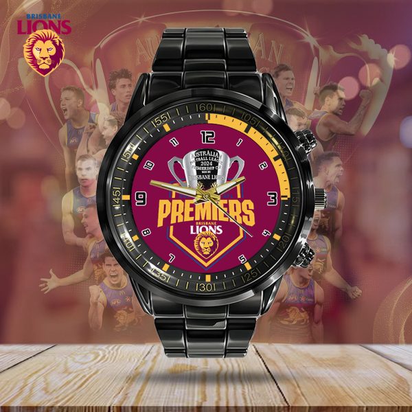 Brisbane Lions Black Stainless Steel Watch - TANTN 8512