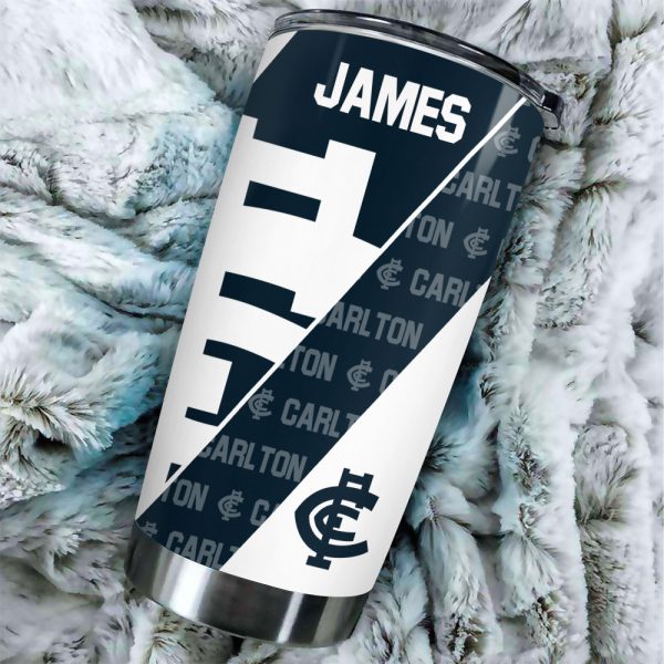 Personalized Carlton Football Club Tumbler Cup - VANDH 3484