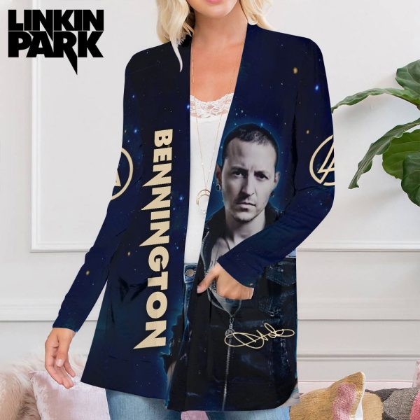 Linkin Park x Chester Bennington Women's Patch Pocket Cardigan - HOATT 6281