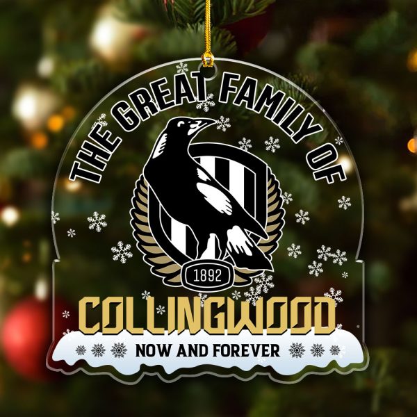 Collingwood FC Custom Shape Clear 1-sided Acrylic Ornament - VANDH 3520