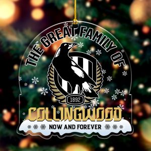 Collingwood FC Custom Shape Clear 1-sided Acrylic Ornament - VANDH 3520