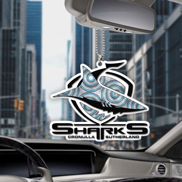 Cronulla-Sutherland Sharks Custom Shape 1-sided Acrylic Car Ornament - HOATT 6305