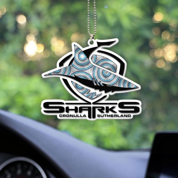 Cronulla-Sutherland Sharks Custom Shape 1-sided Acrylic Car Ornament - HOATT 6305