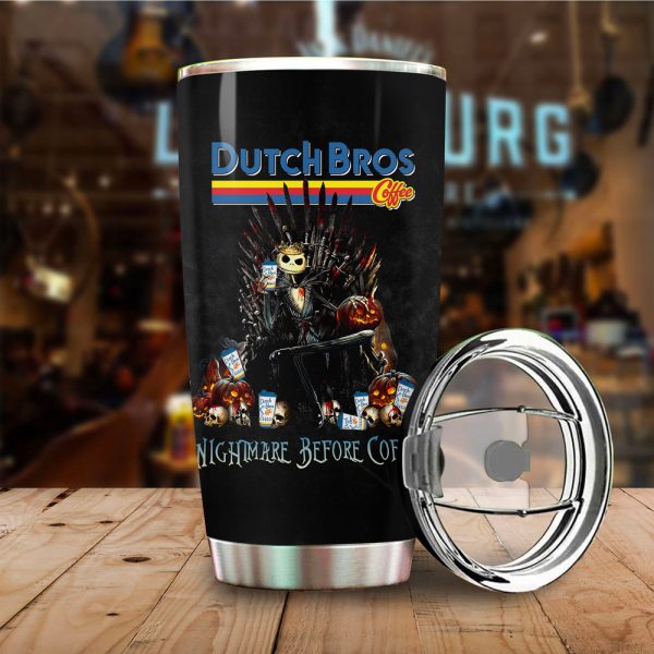 Personalized Dutch Bros Coffee x Horror Movies Tumbler Cup - VANDH 3506