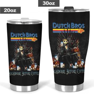 Personalized Dutch Bros Coffee x Horror Movies Tumbler Cup - VANDH 3506