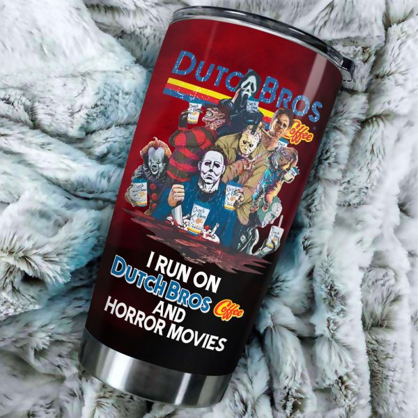 Personalized Dutch Bros Coffee x Horror Movies Tumbler Cup - VANDH 3507