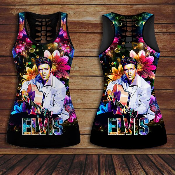 Elvis Presley Hollow Tank Top Leggings - VANDH 3533