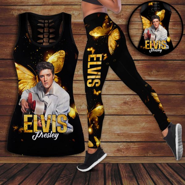 Elvis Presley Hollow Tank Top Leggings - VANDH 3535