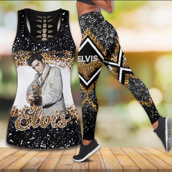 Elvis Presley Hollow Tank Top Leggings - VANDH 3496