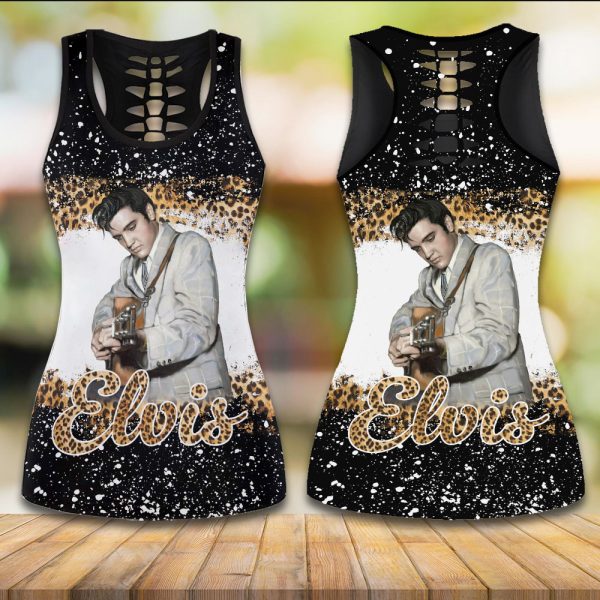 Elvis Presley Hollow Tank Top Leggings - VANDH 3496