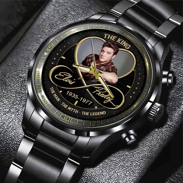 Elvis Presley Black Stainless Steel Watch - MAITM 8160