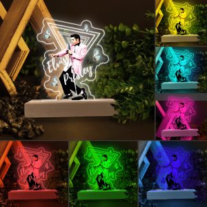 Elvis Presley Led Light with Wooden Base (7 Colors) - GNE 1534