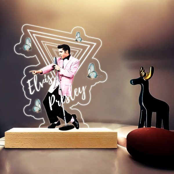 Elvis Presley Led Light with Wooden Base (7 Colors) - GNE 1534