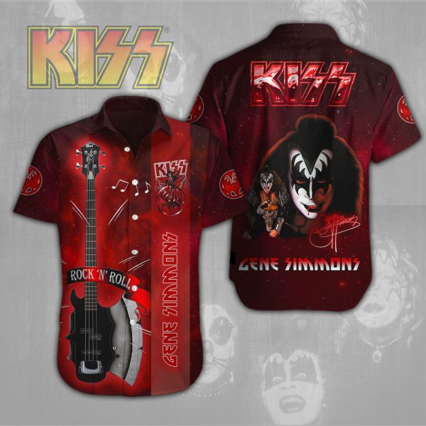 Kiss Band Short Sleeve Dress Shirt - HUNGVV 3397.1