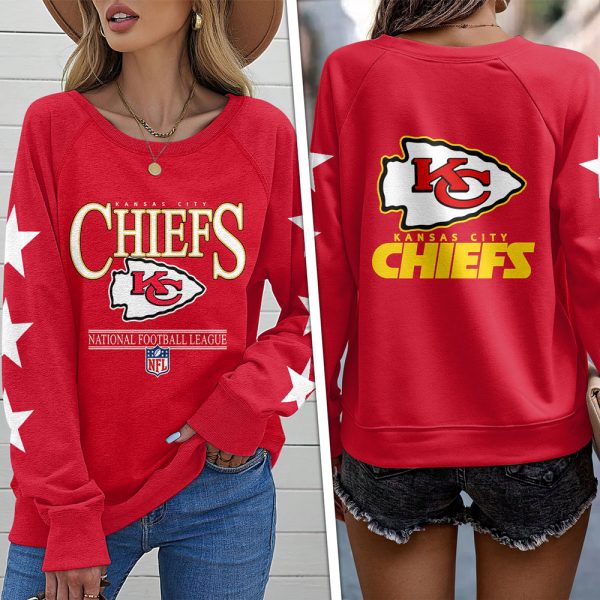 Kansas City Chiefs Round Neck Raglan Sleeve Sweatshirt – HUNGVV 7057