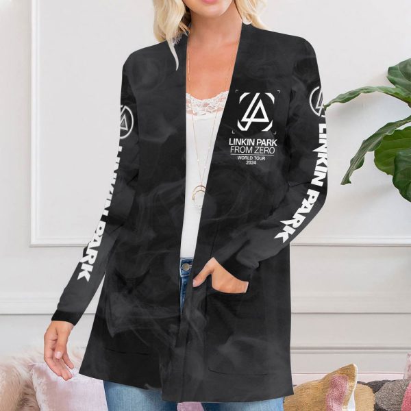 Linkin Park x Chester Bennington Women's Patch Pocket Cardigan - MAITM 8143