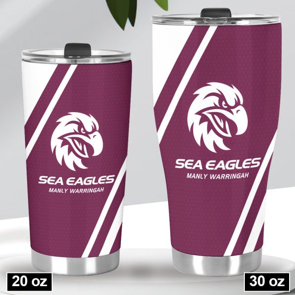 Personalized Manly Warringah Sea Eagles Tumbler Cup - VANDH 3489