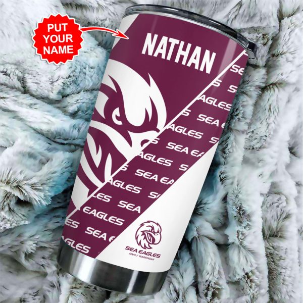 Personalized Manly Warringah Sea Eagles Tumbler Cup - VANDH 3489