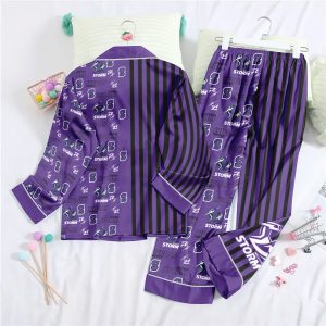 Melbourne Storm Button Down Pajamas Set – VANDH 3468