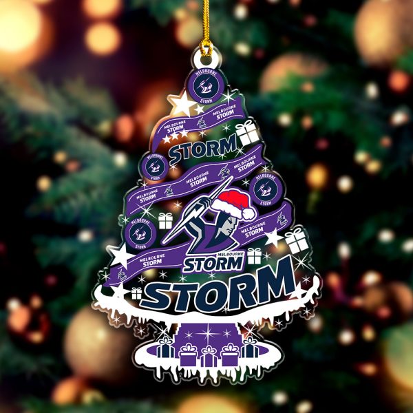 Melbourne Storm Custom Shape Clear 1-sided Acrylic Ornament - VANDH 3526