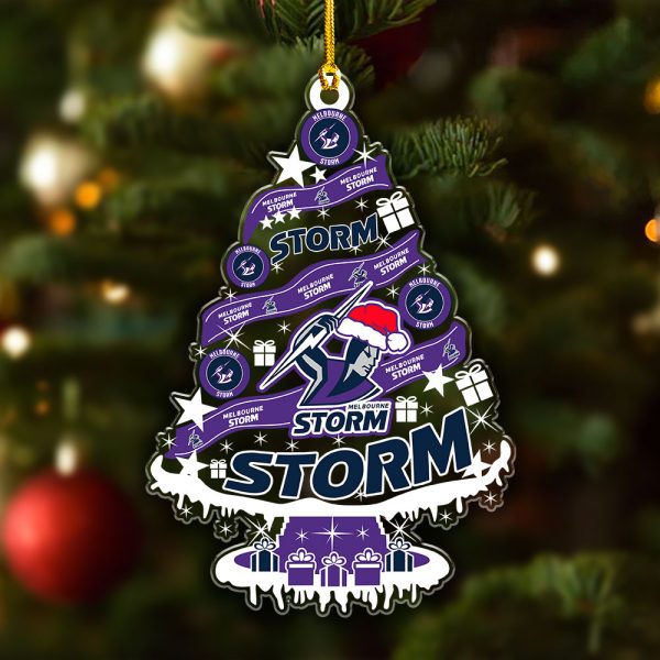 Melbourne Storm Custom Shape Clear 1-sided Acrylic Ornament - VANDH 3526