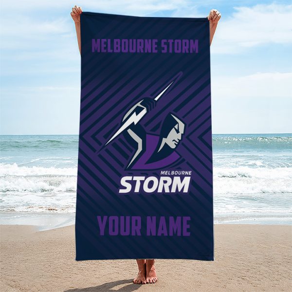 Personalized Melbourne Storm Rectangle Beach Towel - TANTN 8102