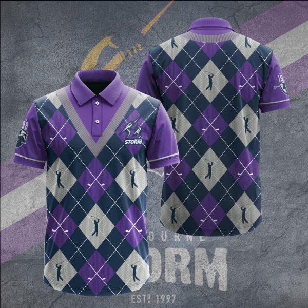 Melbourne Storm 3D Polo Shirt - TANTN 8347