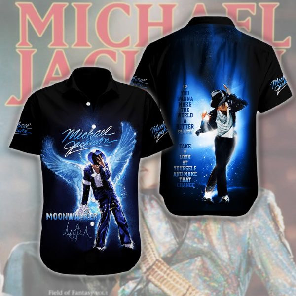 Michael Jackson Short Sleeve Dress Shirt - HOATT 6275.1