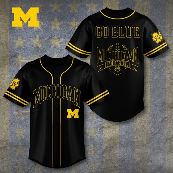 Michigan Wolverines Football Baseball Jersey - TANTN 8200