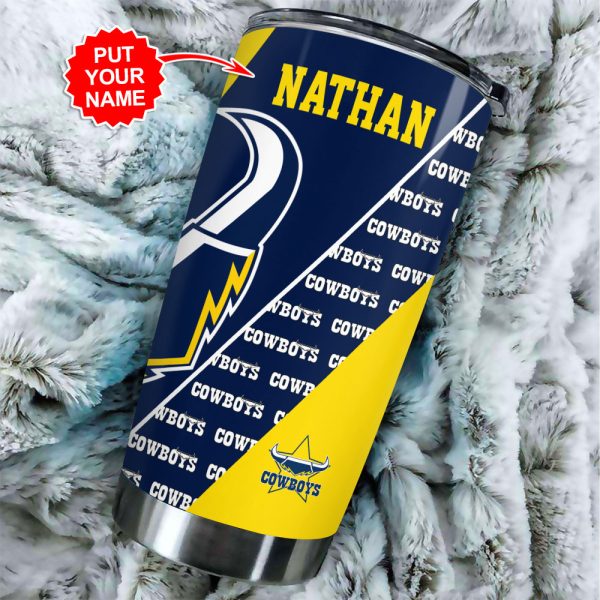 Personalized North Queensland Cowboys Tumbler Cup - VANDH 3475