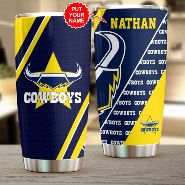 Personalized North Queensland Cowboys Tumbler Cup - VANDH 3475