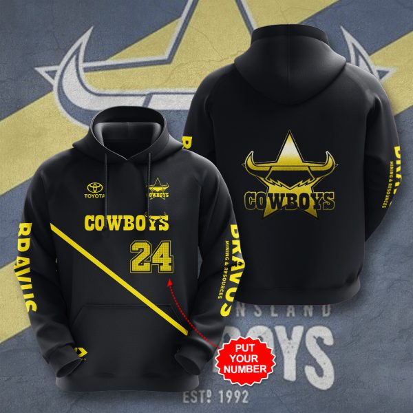 Personalized North Queensland Cowboys 3D Apparel - HOATT 6283