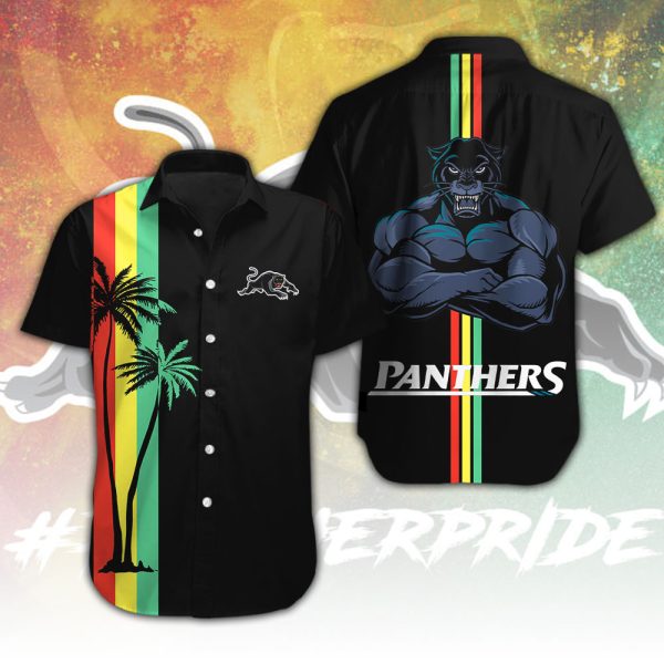 Penrith Panthers Short Sleeve Dress Shirt - VANDH 3469