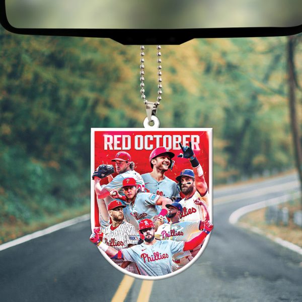 Philadelphia Phillies Custom Shape 2-sided Acrylic Car Ornament - HOATT 6320