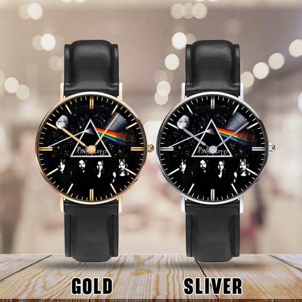 Pink Floyd Black Stitched Leather Watch – HUNGVV 5499