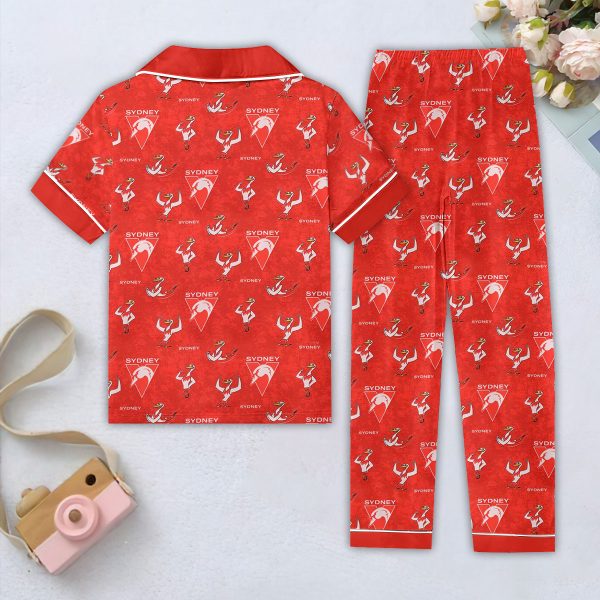 Sydney Swans Women Short Sleeve Pajamas Set - HOATT 6296