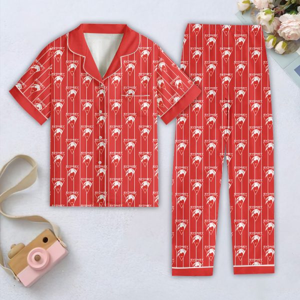 Sydney Swans Women Short Sleeve Pajamas Set - TANTN 8444