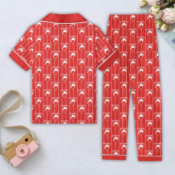 Sydney Swans Women Short Sleeve Pajamas Set - TANTN 8444