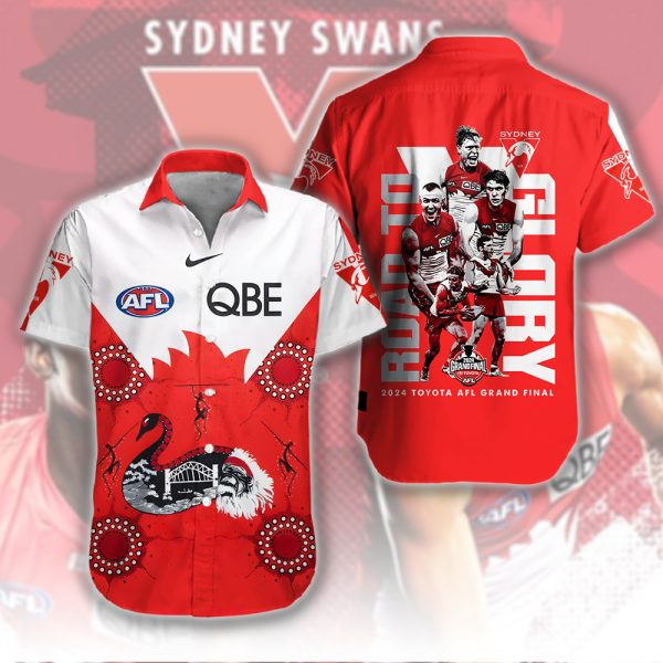 Sydney Swans Short Sleeve Dress Shirt - HOATT 6328.1