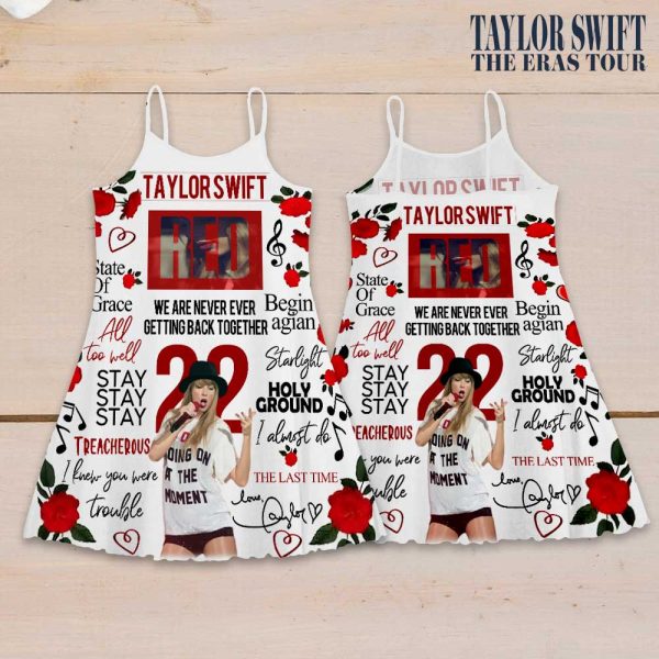 Taylor Swift 3D Strappy Swing Dress - HOATT 6075