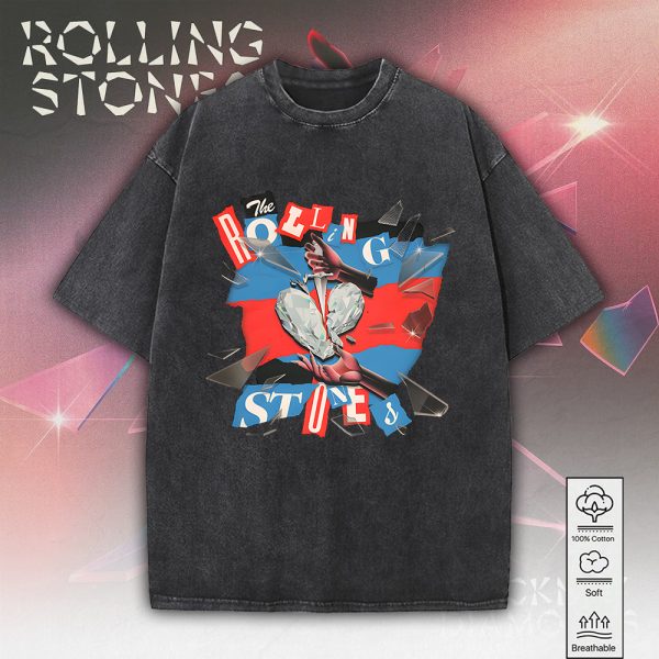 The Rolling Stones 2D Acid Washed Cotton Shirt - MAITM 8093