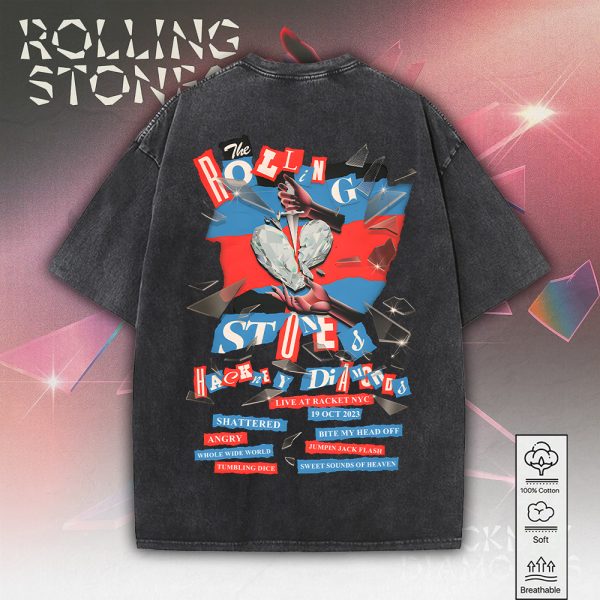 The Rolling Stones 2D Acid Washed Cotton Shirt - MAITM 8093